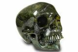 Realistic, Shimmering Labradorite Skull - Madagascar #378719-2